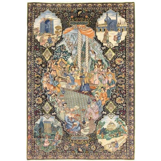 Textile Middle Estern Tabriz Rug For Sale - Image 7 of 7