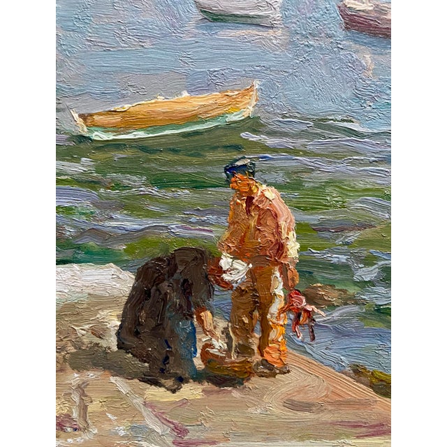 Oswald Poreau, Low Tide at Portivy, Brittany, 1937, Oil, Framed For Sale - Image 11 of 14