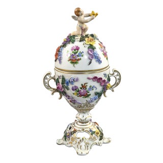 Vintage Porcelain Potpourri Urn from Carl Thieme, 1901 For Sale