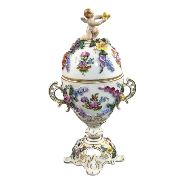 Vintage Porcelain Potpourri Urn from Carl Thieme, 1901 For Sale