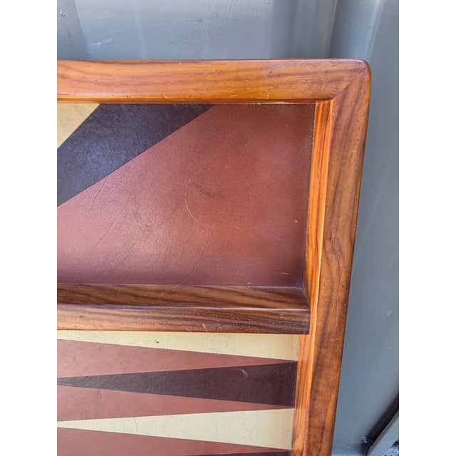 Vintage Gameboard With Leather Gaming Surface For Sale In San Antonio - Image 6 of 10