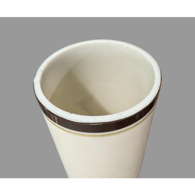 Victorian Antique Floral Decorated Hand Painted Art Glass 14" Vase For Sale - Image 3 of 6