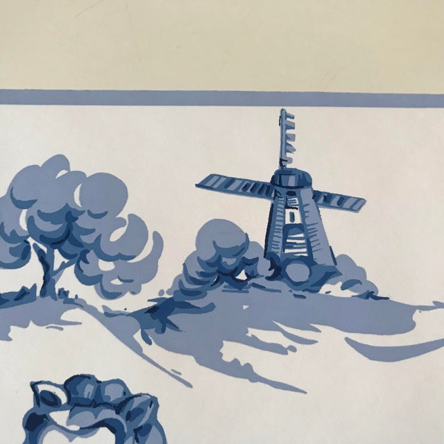 Blue and White Toile Nursery Rhyme Wallpaper Border 1 Roll Chairish