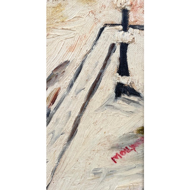 1960s 1960s Molly Lamb Bobak "Cafe Du Agil" Oil on Board For Sale - Image 5 of 8