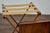 19th Century English Tray on Stand Mahogany Side Table with X-Form Base For Sale - Image 4 of 12