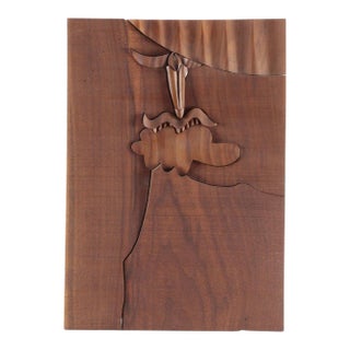 1986 "Cloud Touching Decent" Abstract Walnut Sculpture by Hugh Townley For Sale