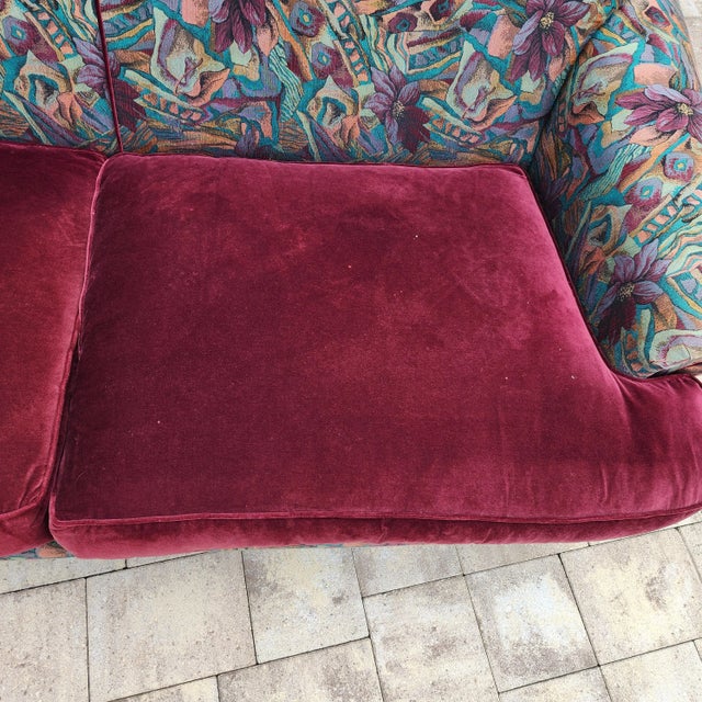 Textile Thayer Coggin French Art Nouveau Tropical Sofa For Sale - Image 7 of 12