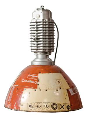 Vintage Industrial Austrian Zumtobel Staff Pendant Light with Fairtrade Tin Shade by Charles Keller, 1980s