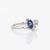 Sapphire Diamond Moi Et Toi Platinum Marquise Engagement Ring Size 6 For Sale - Image 4 of 7