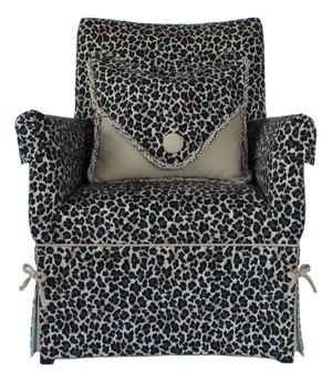 Vintage Custom Upholstered Animal Print Arm Chair