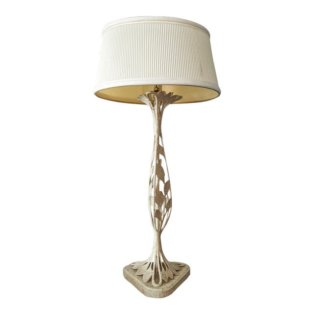 1980s Frederick Cooper Table Lamp, Shade & Finial Included For Sale