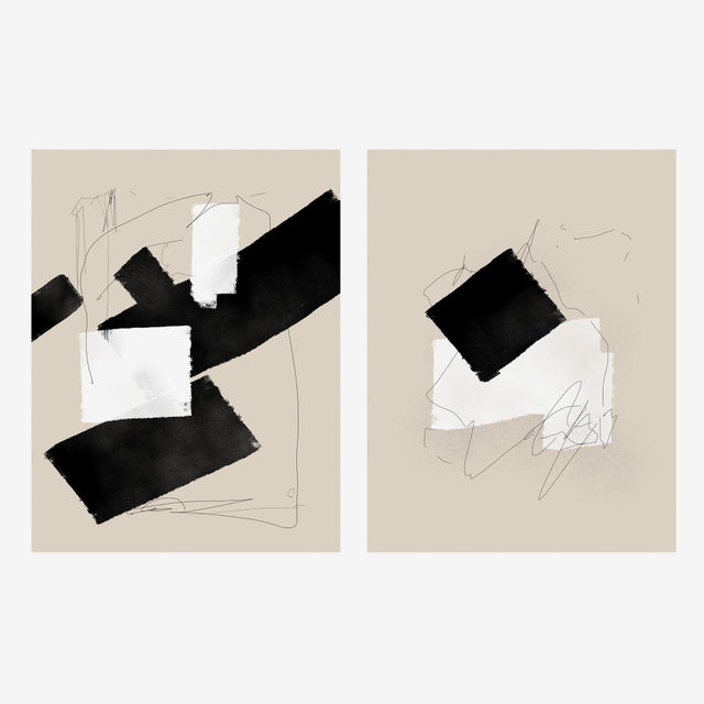 Contemporary Contemporary Minimalist Abstract Giclee Prints - A Pair For Sale - Image 3 of 4