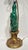 Antique (late 19th to early 20th century) table lamp crafted from carved Malachite with carved giltwood base, with its...