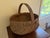 Late 19th-Century American Oak Splint Gathering Basket For Sale - Image 4 of 10