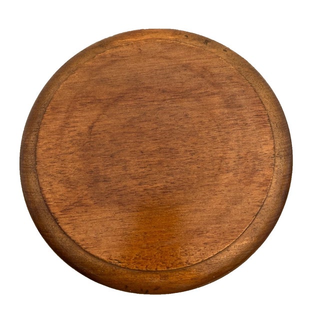 1990s Vintage Plant Stand Tall Table Barley Twist Pedestal Column Round Top Walnut 1a For Sale - Image 5 of 9