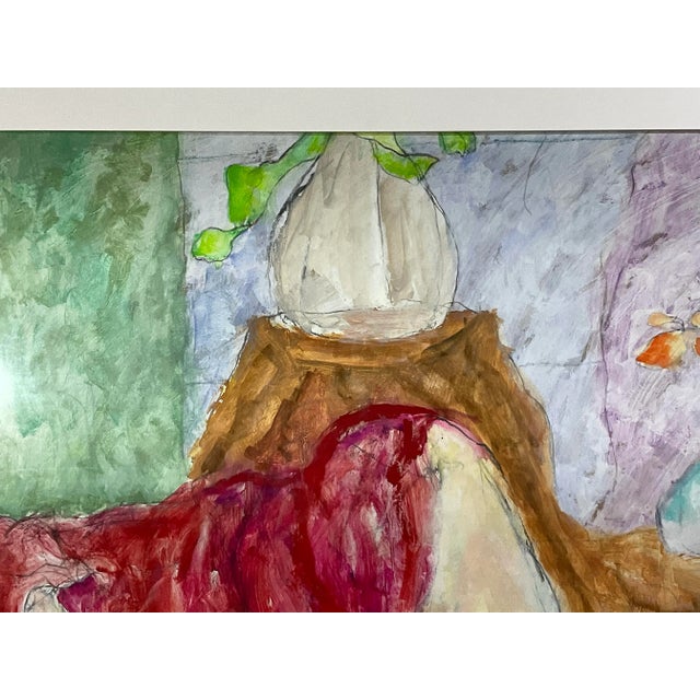 Red "Restful Reverie / Watercolor on Paper by Pamela Melvin For Sale - Image 8 of 12