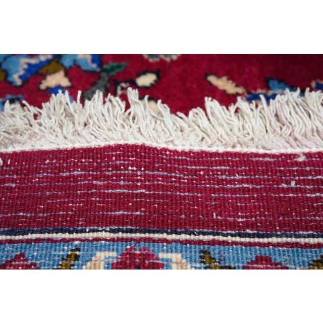 Vintage Persian Mashad Signed Rug 9'5'' X 12'2'' For Sale - Image 11 of 12