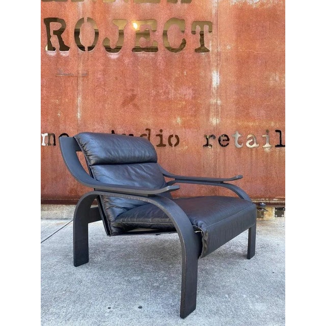 Black Woodline Chair by Marco Zanuso, Italy, 1970's For Sale - Image 8 of 12