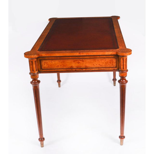 Vintage Birdseye Maple Desk in the style of Gillows, 20th Century For Sale - Image 13 of 17