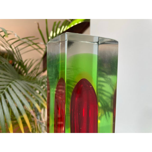 Murano Submerged Vase in Glass For Sale - Image 4 of 18