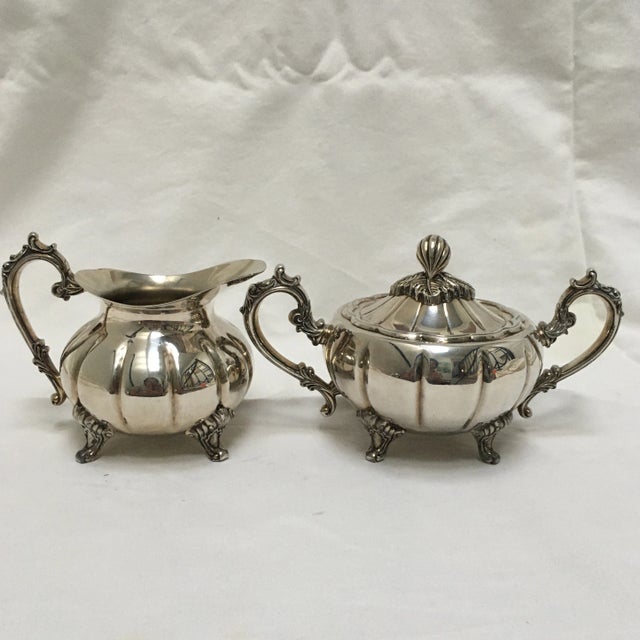 Metal 1940s Silver Plate Coffee and Tea Service by F. B. Rogers - 4 Piece Set For Sale - Image 7 of 13