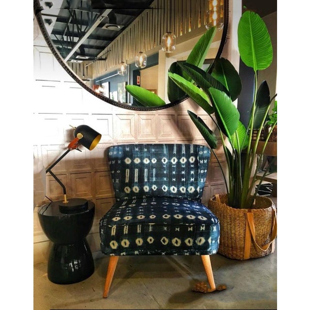 Ine Indigo Cloth - Mossi Tribe Burkina Faso 59" H by 54" W For Sale In New York - Image 6 of 8