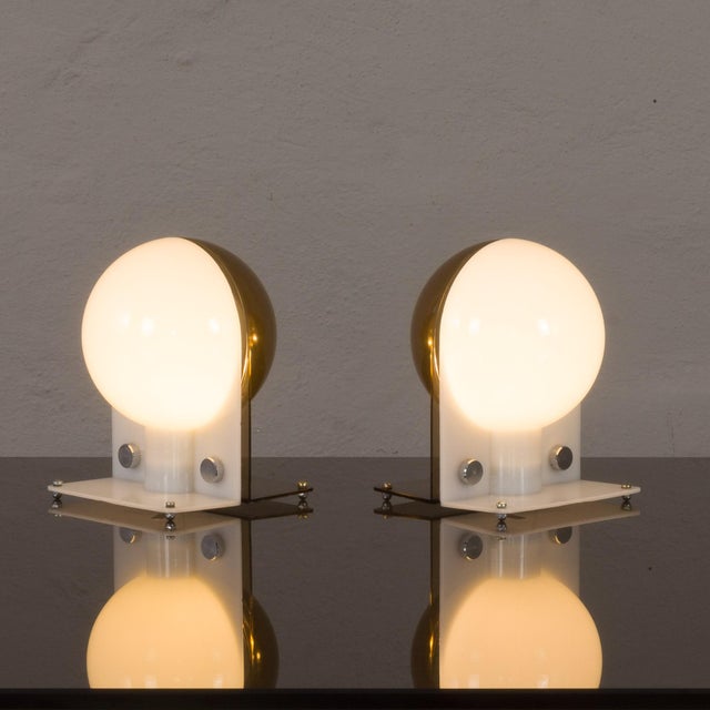 Sirio Table Lamps by Sergio Brazzoli & Ermanno Lampa for Guzzini, Italy, 1970s, Set of 2 For Sale - Image 6 of 14