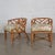 Vintage Chinese Chippendale Rattan Rolling Accent Chairs by Henry Link for Wicker - A Pair For Sale - Image 13 of 13