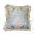 Bridgerton Seafoam Damask With Hand Applied Trim Square Stroheim Designer Pillow For Sale - Image 4 of 4
