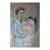 1980s Edna Hibel "Family" - Signed Lithograph - 12.5x20 - Family and Child Portrait For Sale