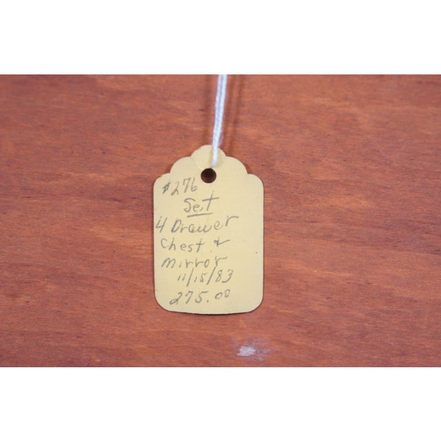 Late 20th Century Vintage Chippendale Carved Mahogany Trophy Urn Wall Vanity Mirror For Sale - Image 11 of 12