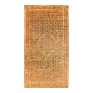 1920 Antique Persian Bibikabad Oriental Rug, in Room Size, with Central Medallion