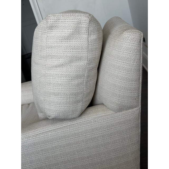 Pair of A. Rudin No. 681 Lounge Chairs Upholstered in Ivory/Beige Fabric For Sale - Image 9 of 14