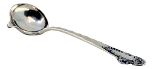 Silver Sauce Spoon with Floral Motifs
