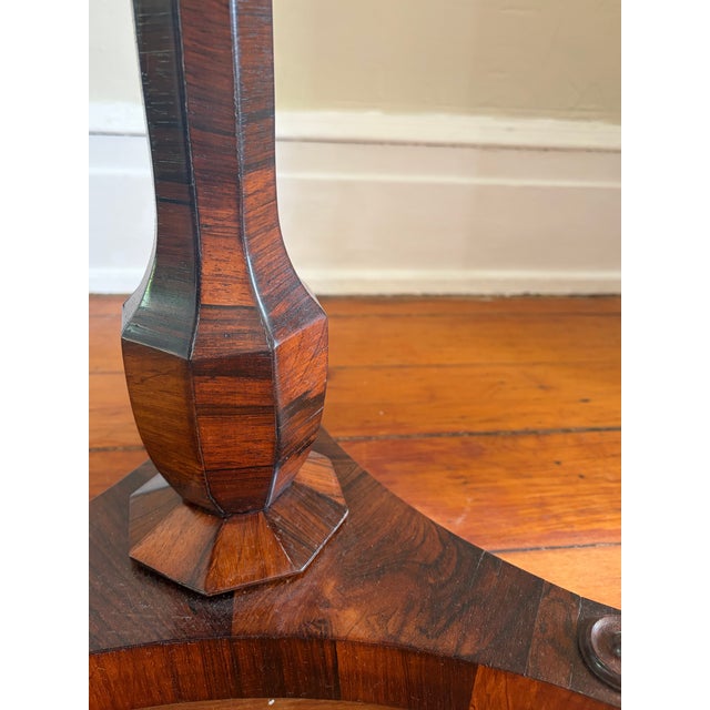 Wood Regency Continental Carved Rosewood and Marquetry Side Table For Sale - Image 7 of 10