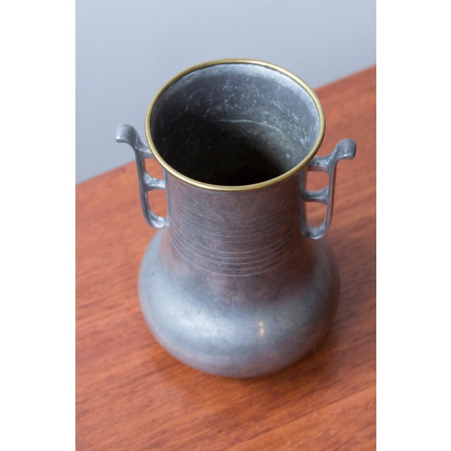 Pewter Vase by GAB, 1931 For Sale - Image 3 of 6