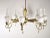 Mid-Century Brass and Opaline Glass Chandelier, 1950s For Sale - Image 15 of 15