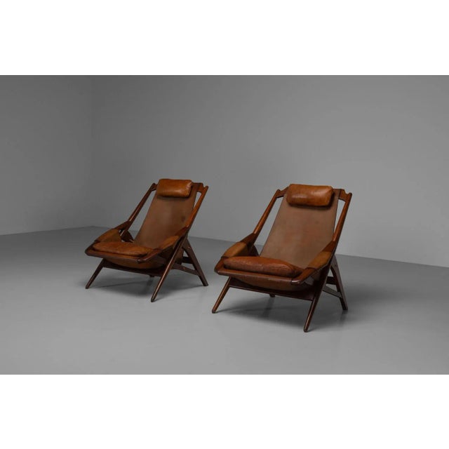 Wood Hunting Chairs by W.D. Andersag for Piacenza, Italy, 1959, Set of 2 For Sale - Image 7 of 18