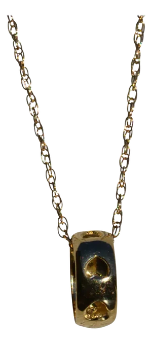 The Ivybridge: Heart Wheel Necklace in Yellow Gold