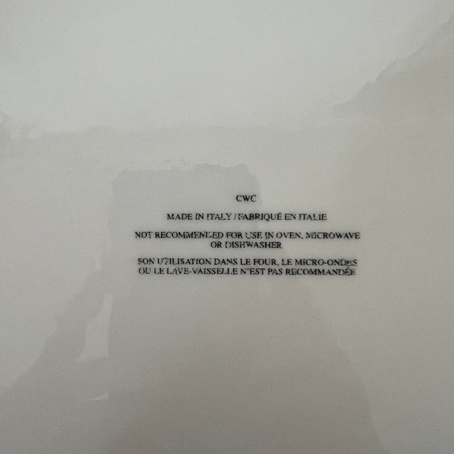 Italian Large White Serving / Turkey Platter For Sale - Image 4 of 5