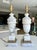 Alabaster Pair of Italian Neoclassic Alabaster Table Lamps, Hand-Carved, 1950s For Sale - Image 8 of 18