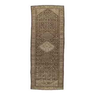 Antique Persian Malayer Carpet, Handmade Oriental Rug, Ivory, Taupe, Brown, Fine For Sale