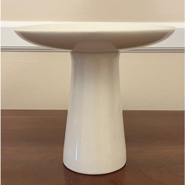 Japanese Mid-Century Modern White Pottery Bud Vase for Flowers / Ikebana For Sale - Image 10 of 15