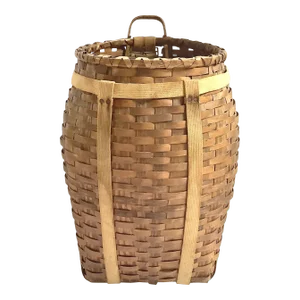 Adirondack Splint Pack Basket With Canvas Straps