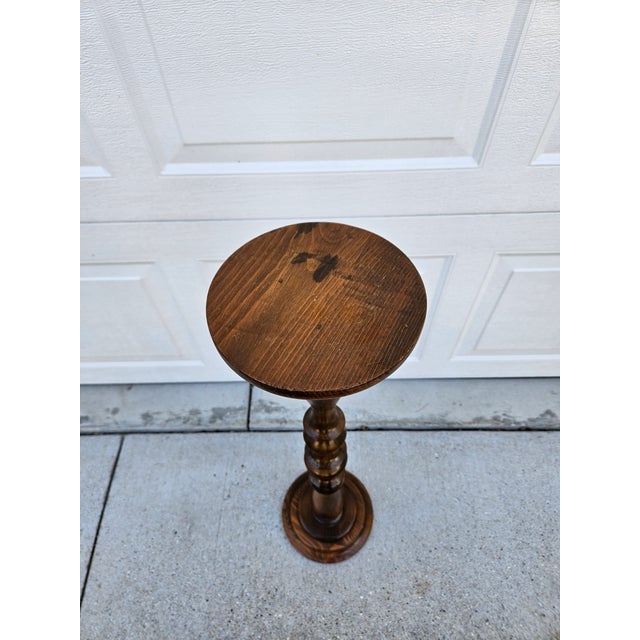 Antique Candle or Plant Stand For Sale - Image 4 of 11