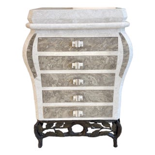 1980’s Tessellated Stone Chest of Drawers/Jewelry Armoir For Sale