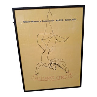 Vintage 1972 Original Whitney Museum Calder Poster For Sale