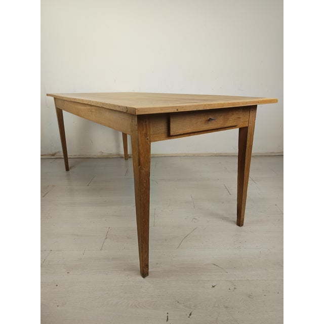 Vintage Farmhouse Table in Oak, 1890s For Sale - Image 3 of 18