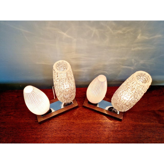 Silver Mid-Century Bedside Lamps, 1960s, Set of 2 For Sale - Image 8 of 11