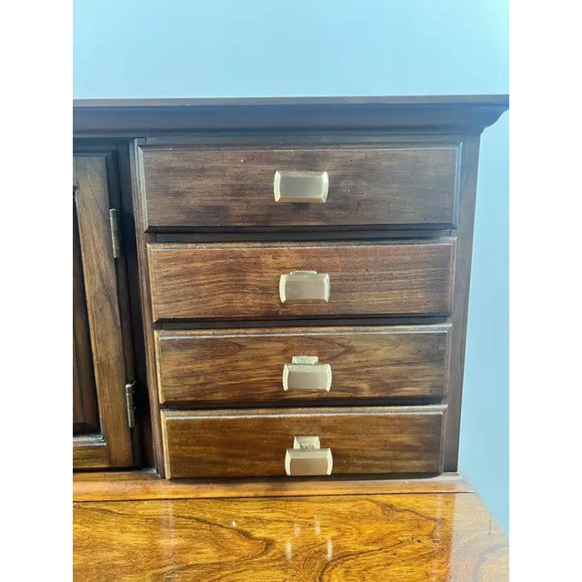 Queen Anne Style Pennsylvania House Secretary Writing Desk in Cherry Wood For Sale - Image 10 of 16